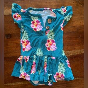 Posh Peanut 0-3m Hawaiian pineapple dress